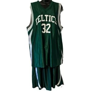 CELTICS 32‎ Teamwork Athletic Apparel Reversible Top Size L Large Drawstring